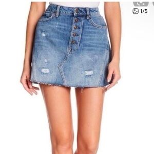 Free People denim skirt